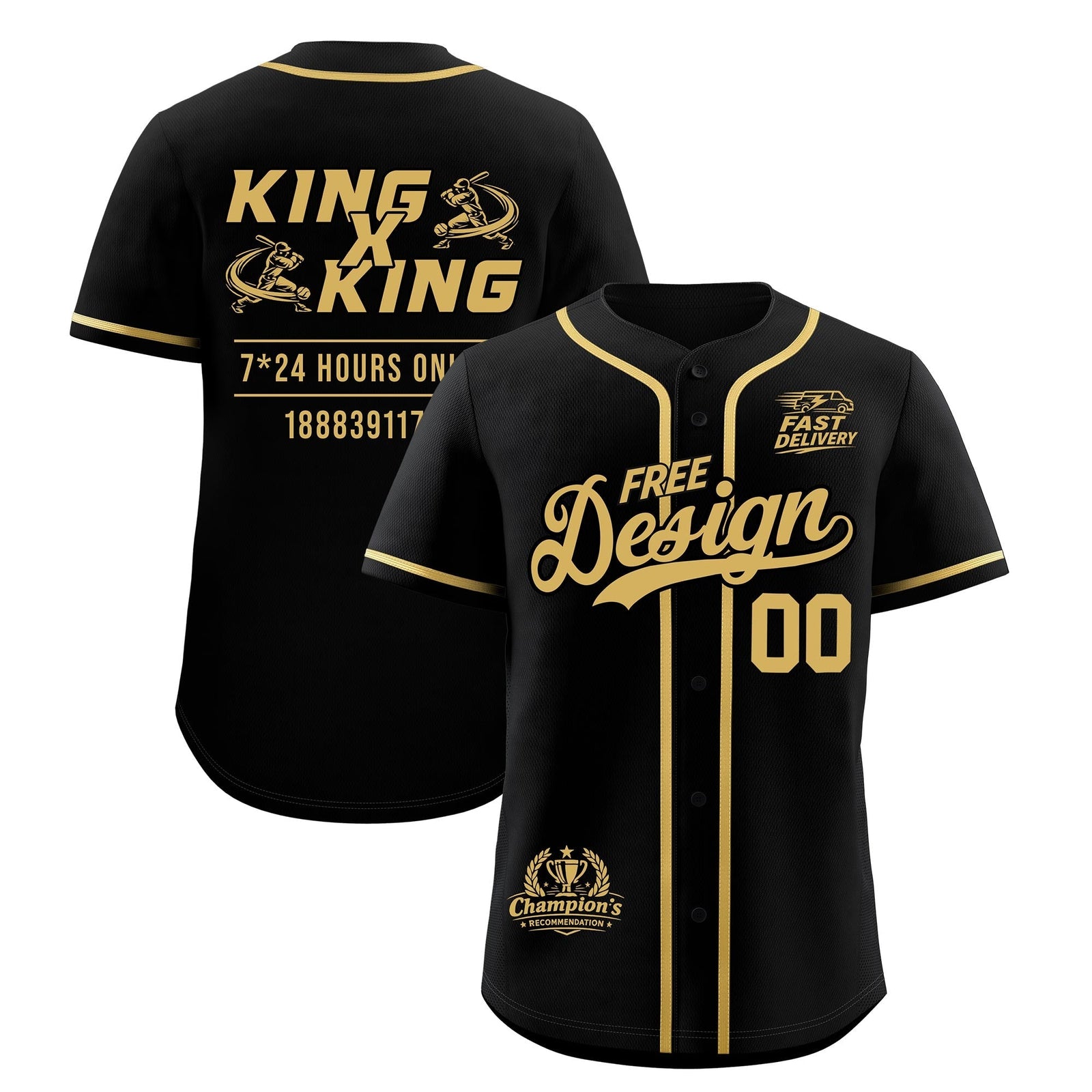 Custom Black Khaki Classic Style Stitched Sports Uniform Personalized For Teams Baseball Jersey| KXKSHOP