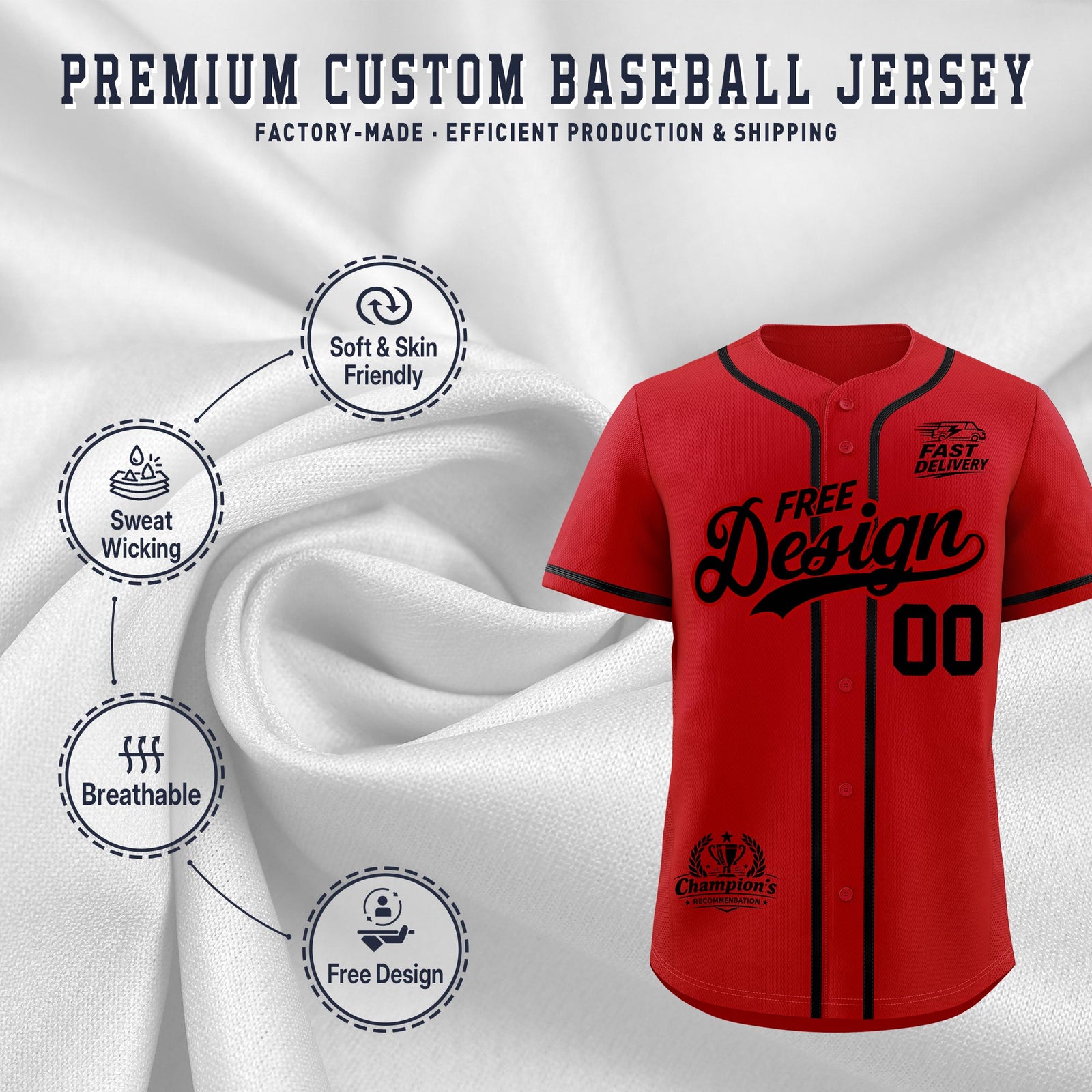 Custom Red Black Classic Style Stitched Sports Uniform Personalized For Teams Baseball Jersey| KXKSHOP