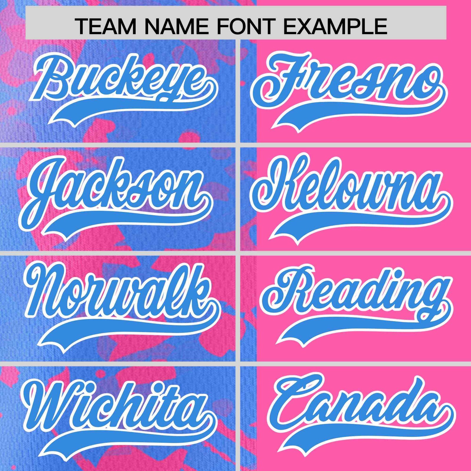 Custom Pink Powder Blue Split Personalized Graffiti Raglan Sleeve Authentic Baseball Jersey