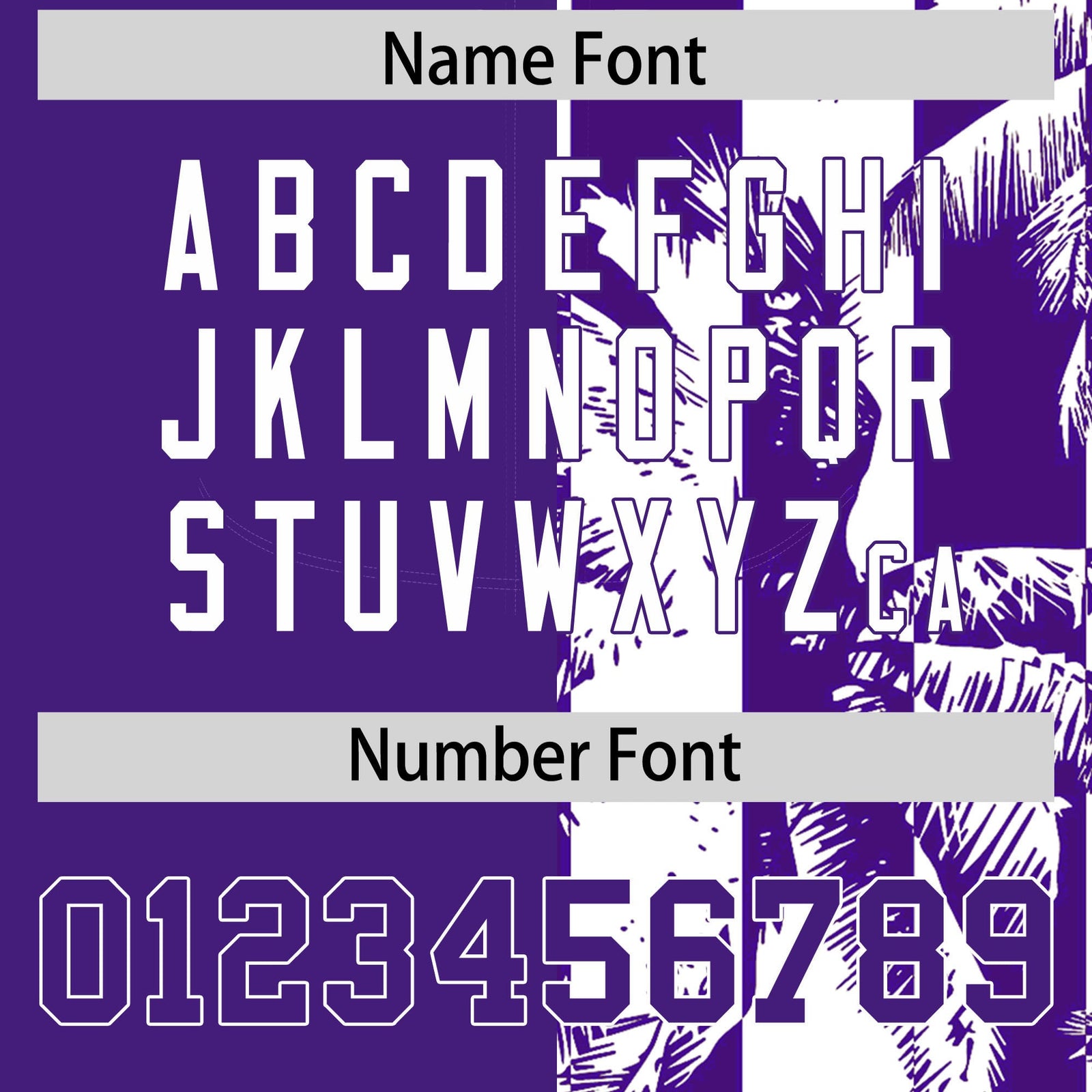 Custom Purple White Split Fashion Coconut Tree Design Authentic Baseball Jersey