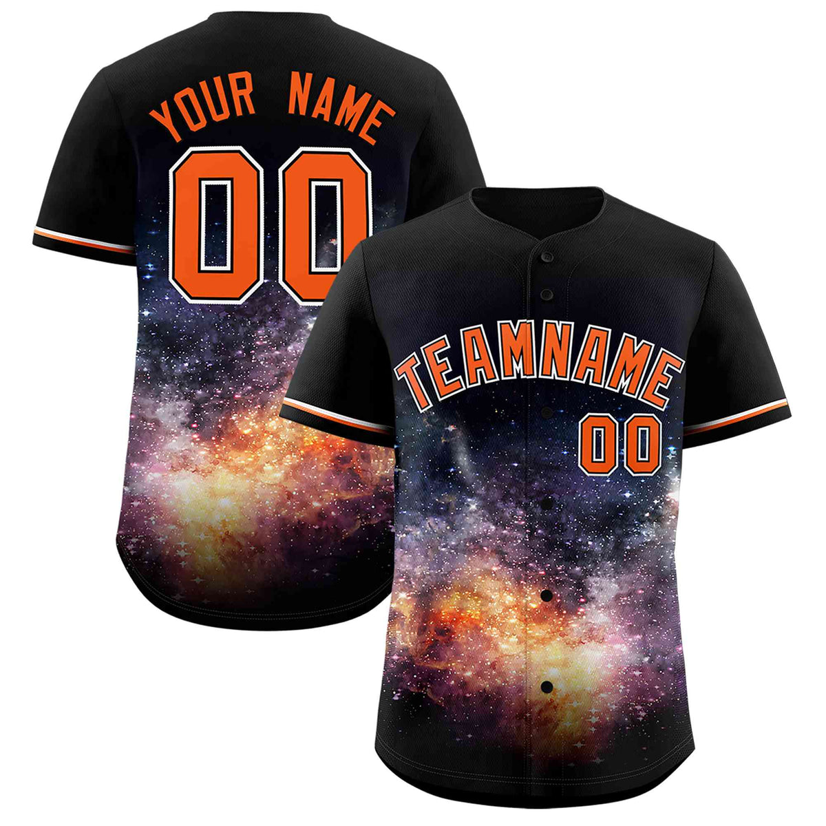 Custom Black Personalized Starburst Pattern Authentic Baseball Jersey