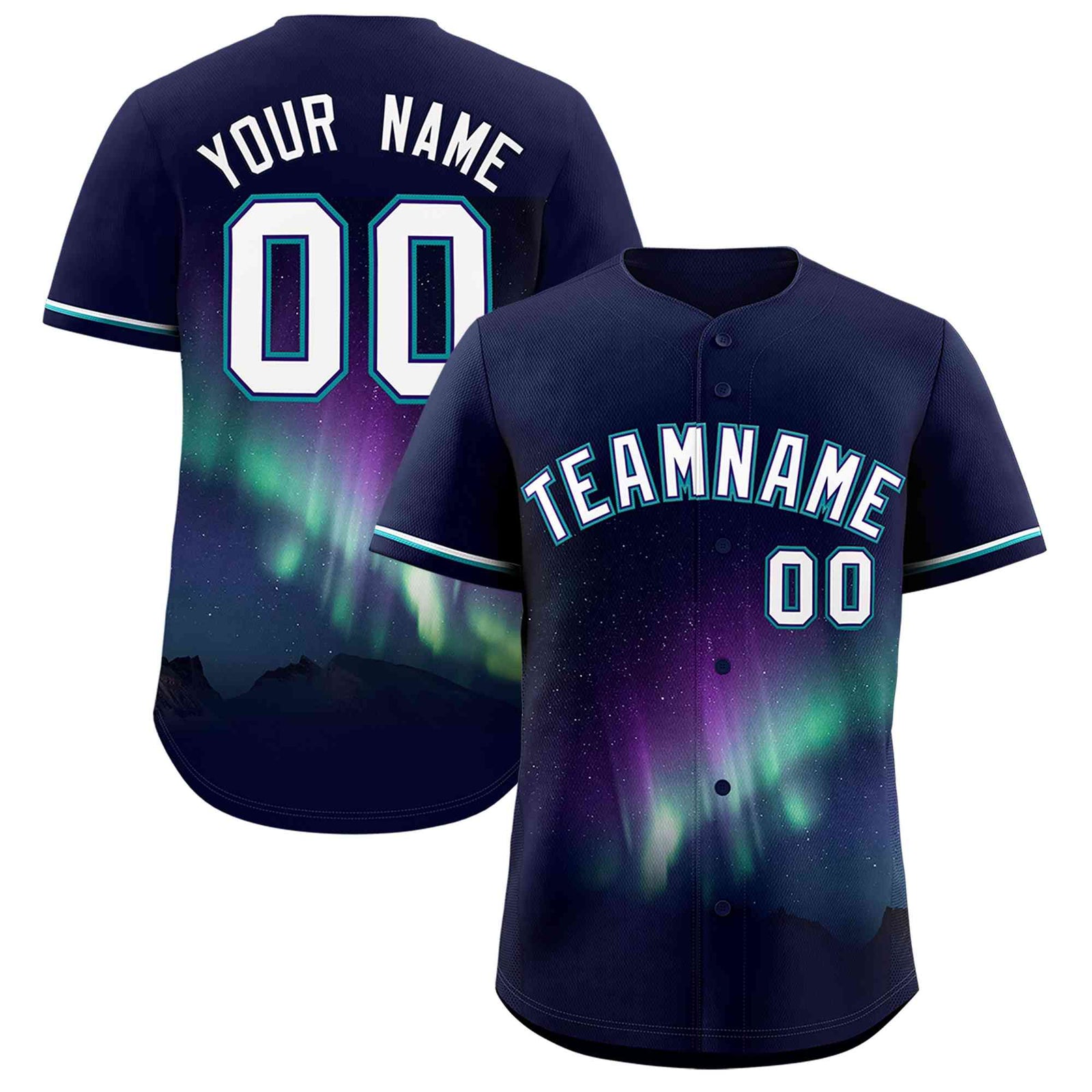 Custom Navy Personalized Starburst Pattern Authentic Baseball Jersey