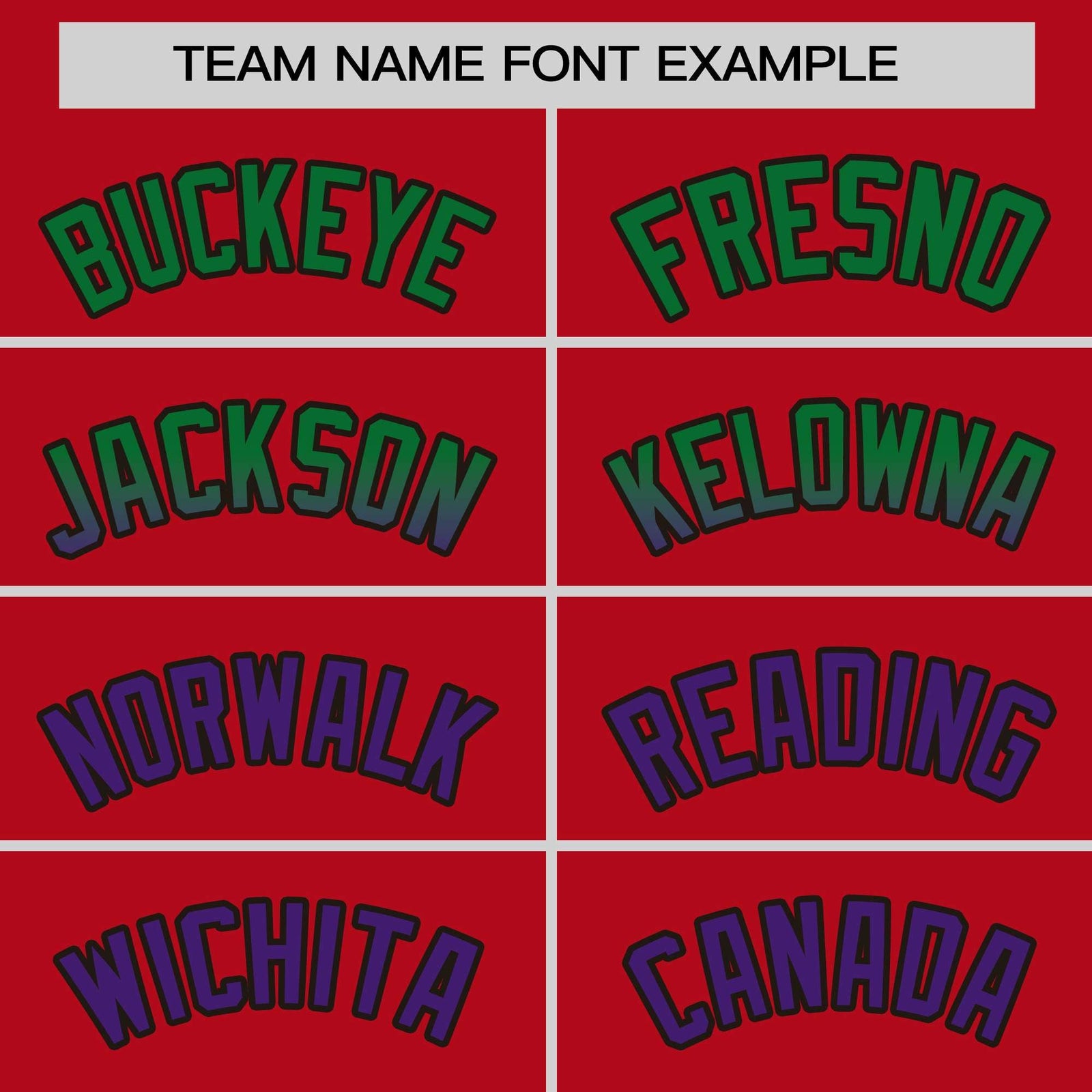 Custom Red Kelly Green-Purple Personalized Gradient Font And Side Design Authentic Baseball Jersey