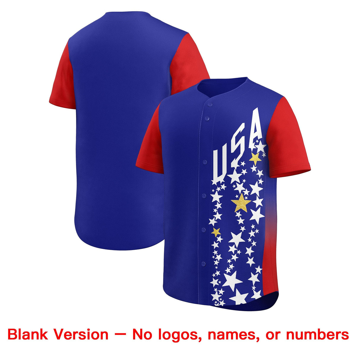 Custom Red Royal Star Graffiti Lightweight Baseball Jersey| KXKSHOP