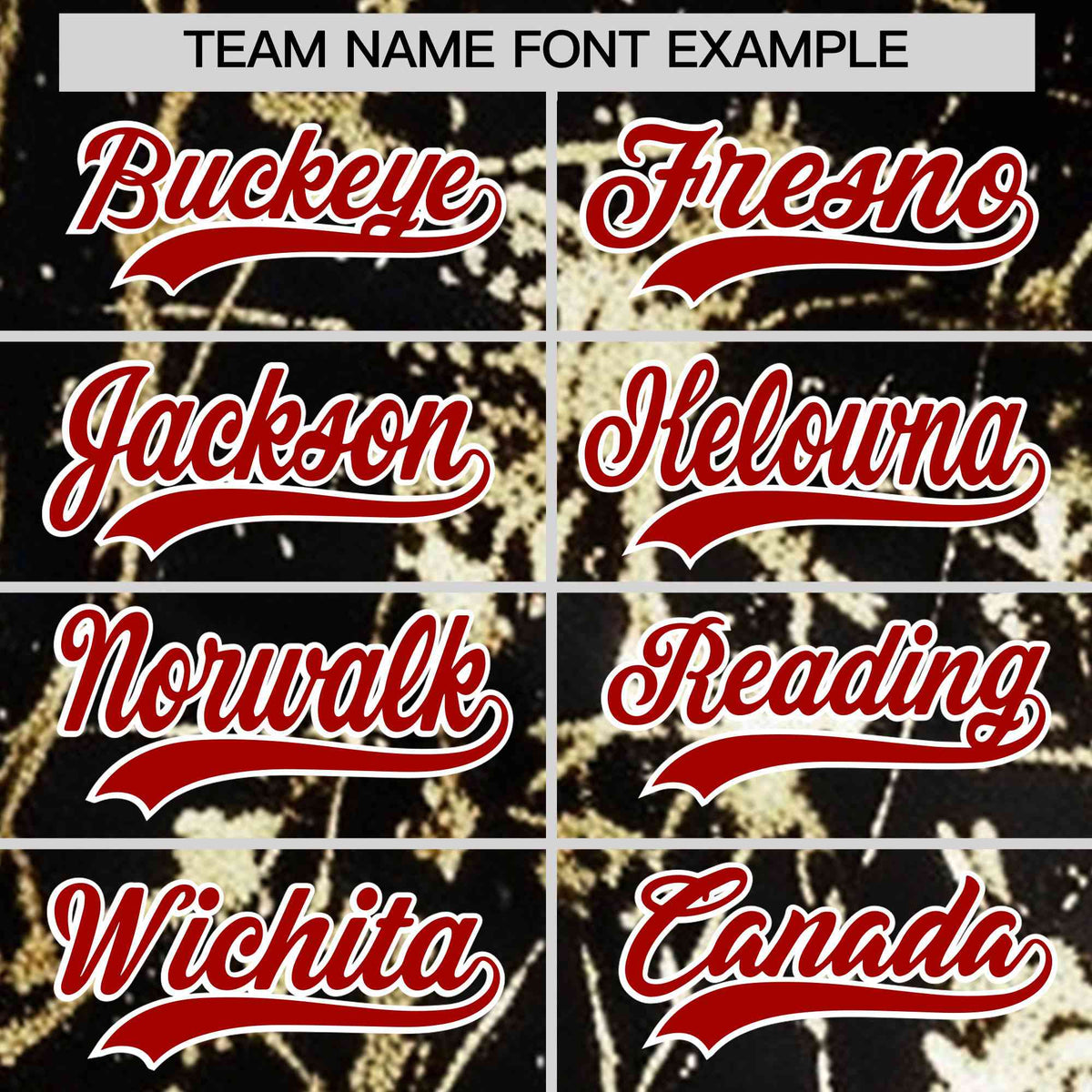 Custom Black Red Metallic Gold Splatter Breathable&amp;Wrinkle-Resistant Baseball Jersey