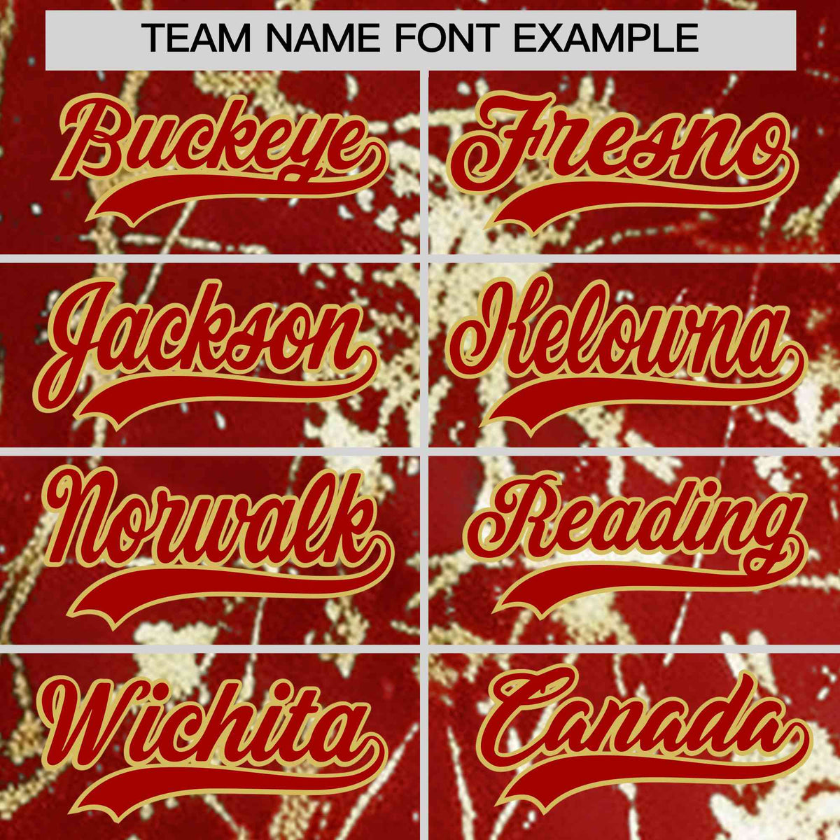 Custom Red Old Gold Metallic Gold Splatter Breathable&amp;Wrinkle-Resistant Baseball Jersey