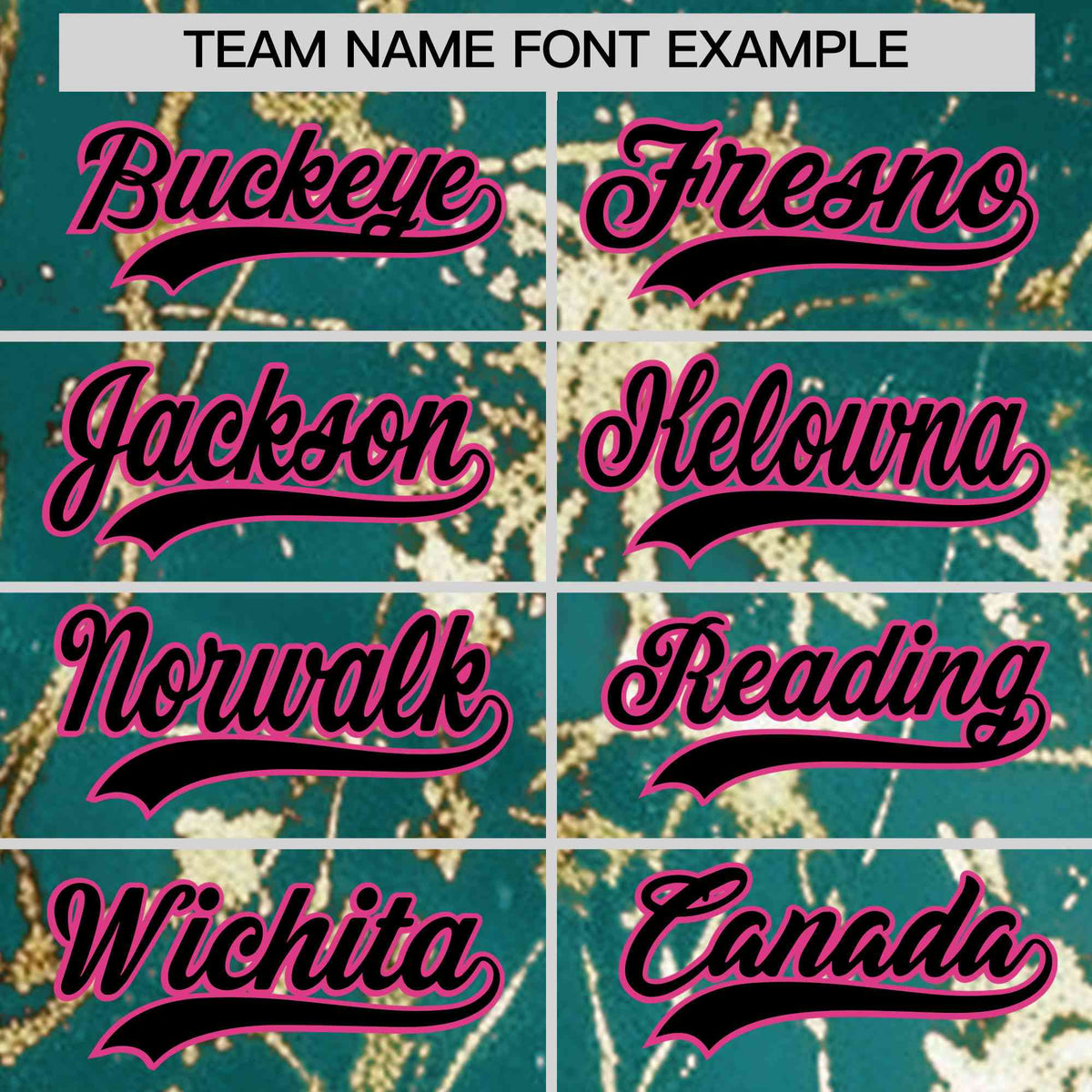 Custom Teal Black Metallic Gold Splatter Breathable&amp;Wrinkle-Resistant Baseball Jersey