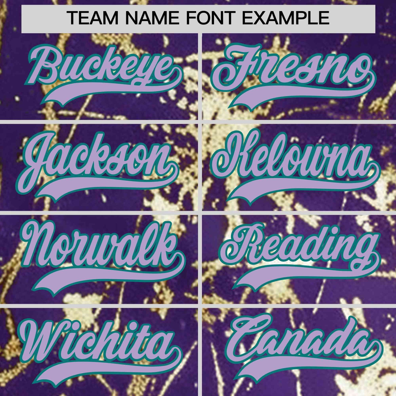 Custom Purple Light Purple Metallic Gold Splatter Breathable&Wrinkle-Resistant Baseball Jersey