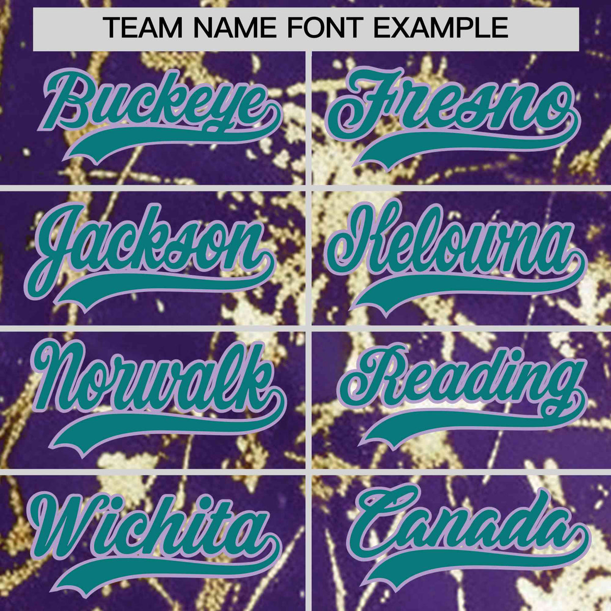 Custom Purple Teal Black&amp;Gold Marble Print Clubwear Party Streetwear Baseball Jersey