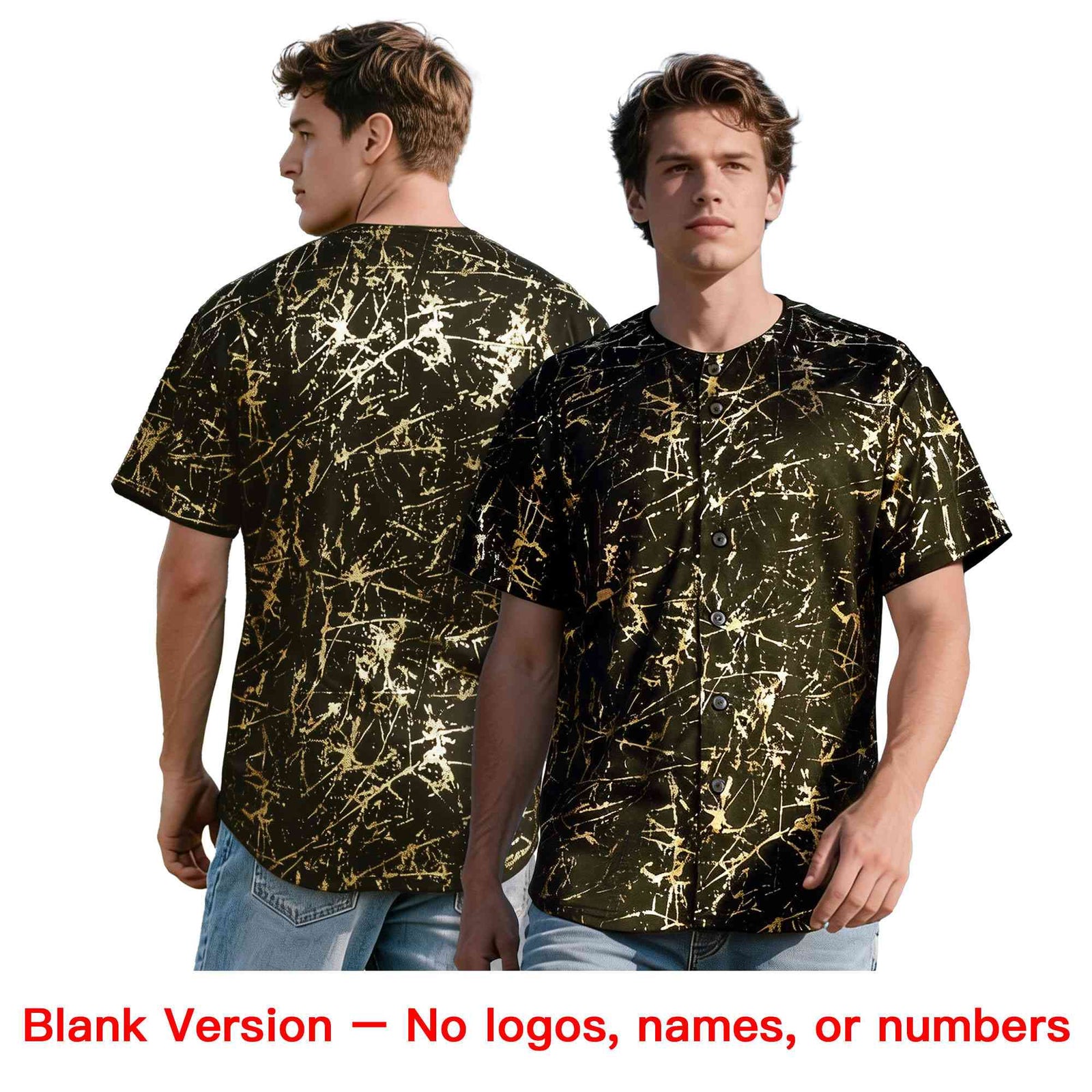 Custom Olive Old Gold Shiny Gold Cracked Texture Baseball Jersey