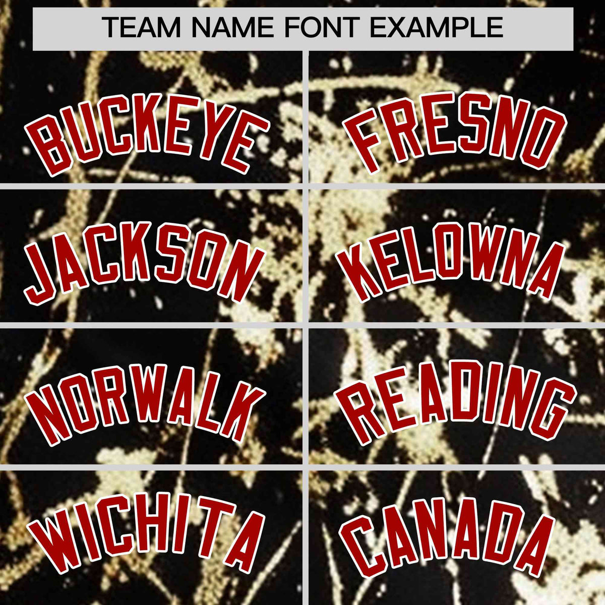 Custom Black Red Metallic Gold Splatter Breathable&amp;Wrinkle-Resistant Baseball Jersey