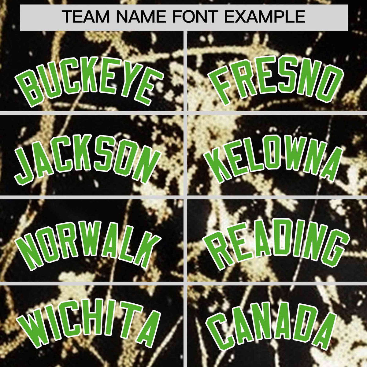 Custom Black Light Green Metallic Gold Splatter Breathable&amp;Wrinkle-Resistant Baseball Jersey