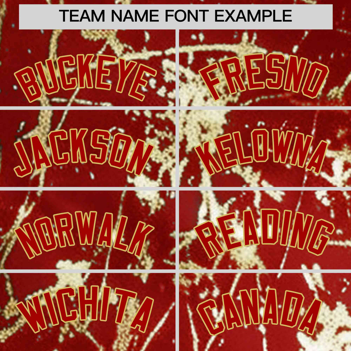 Custom Red Old Gold Metallic Gold Splatter Breathable&amp;Wrinkle-Resistant Baseball Jersey