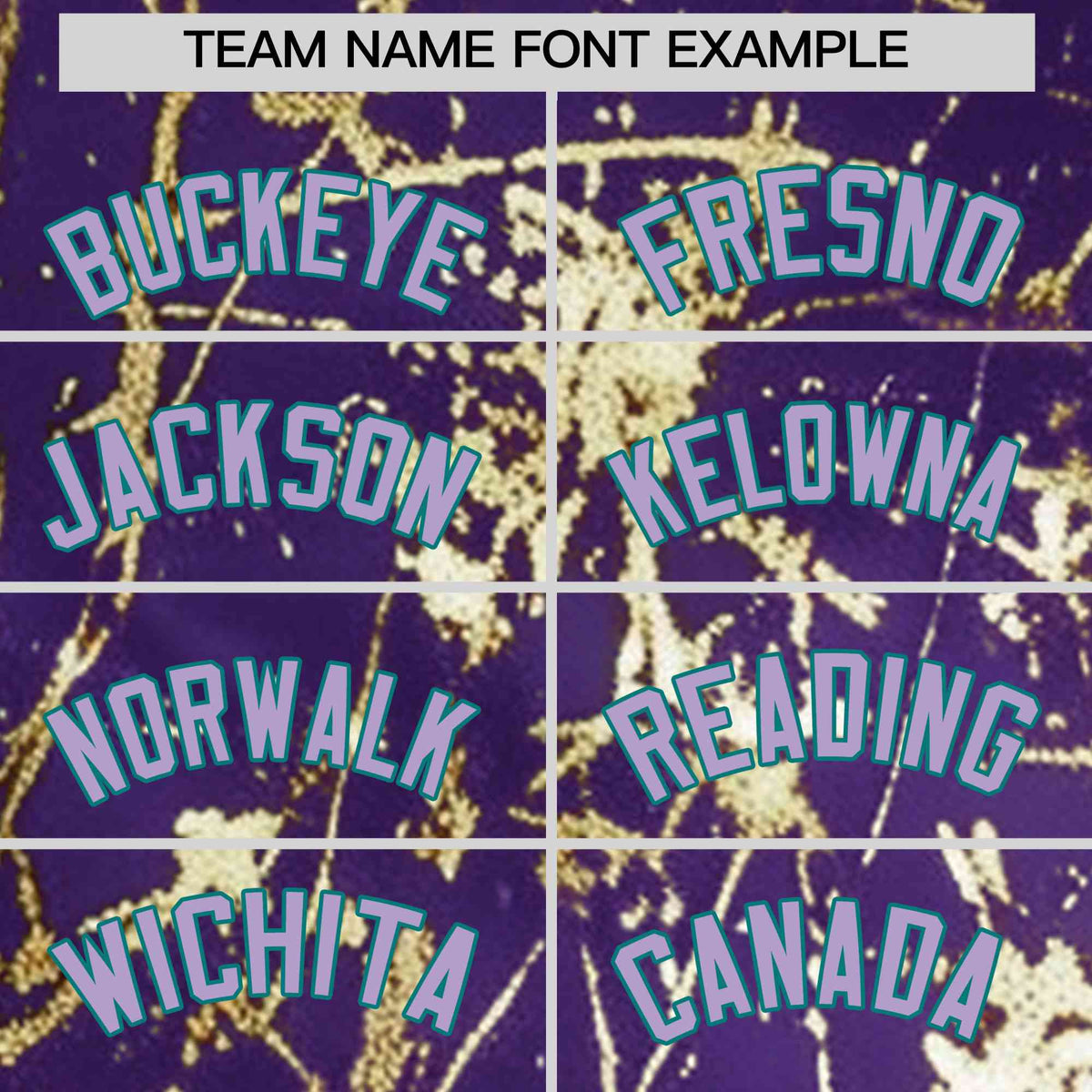 Custom Purple Light Purple Metallic Gold Splatter Breathable&amp;Wrinkle-Resistant Baseball Jersey