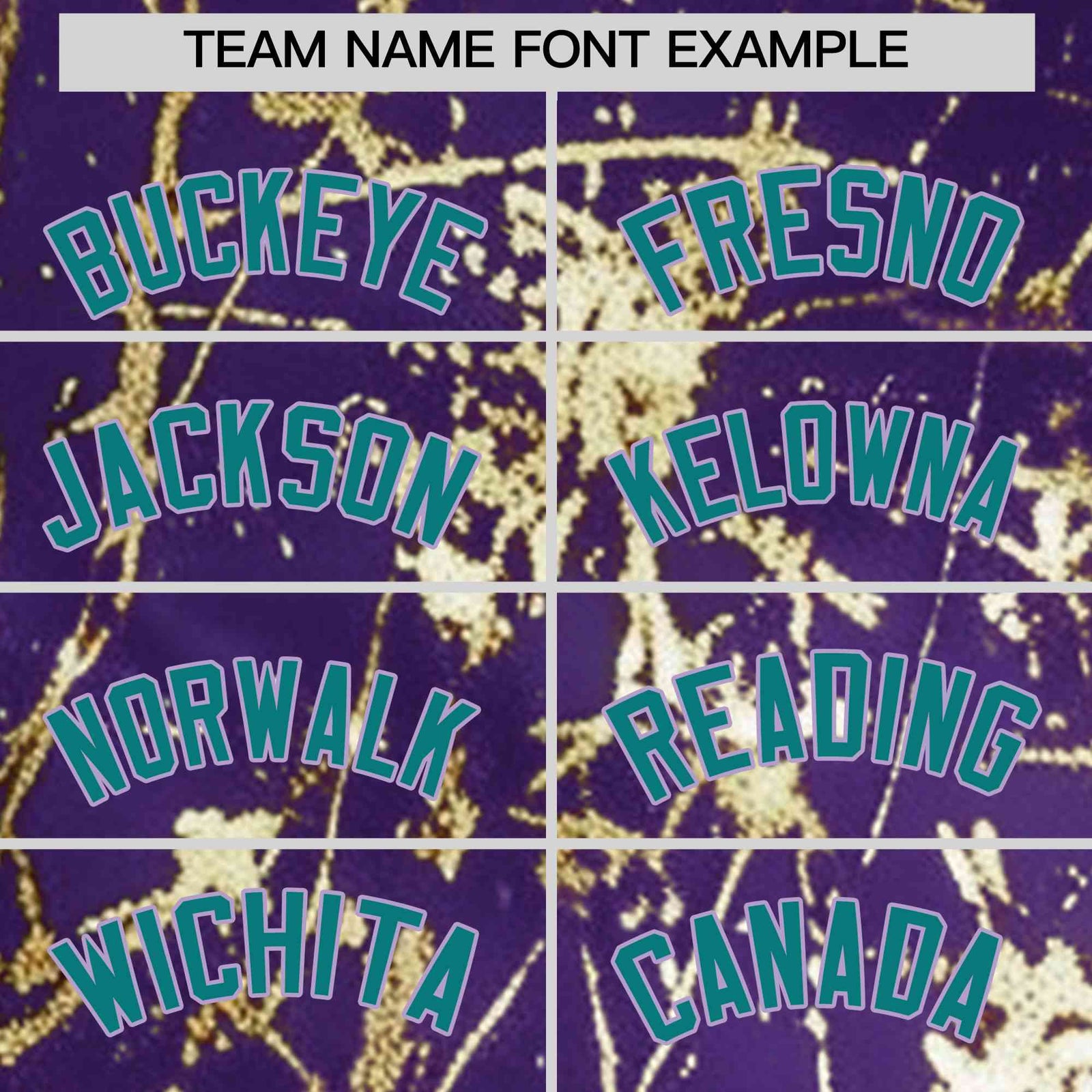 Custom Purple Teal Black&Gold Marble Print Clubwear Party Streetwear Baseball Jersey
