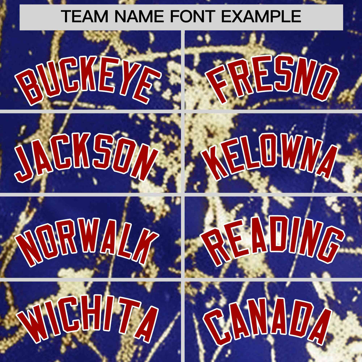 Custom Royal Red Metallic Gold Splatter Breathable&amp;Wrinkle-Resistant Baseball Jersey