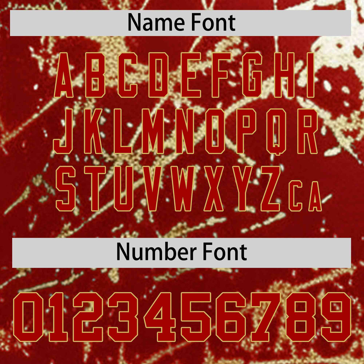 Custom Red Old Gold Metallic Gold Splatter Breathable&amp;Wrinkle-Resistant Baseball Jersey