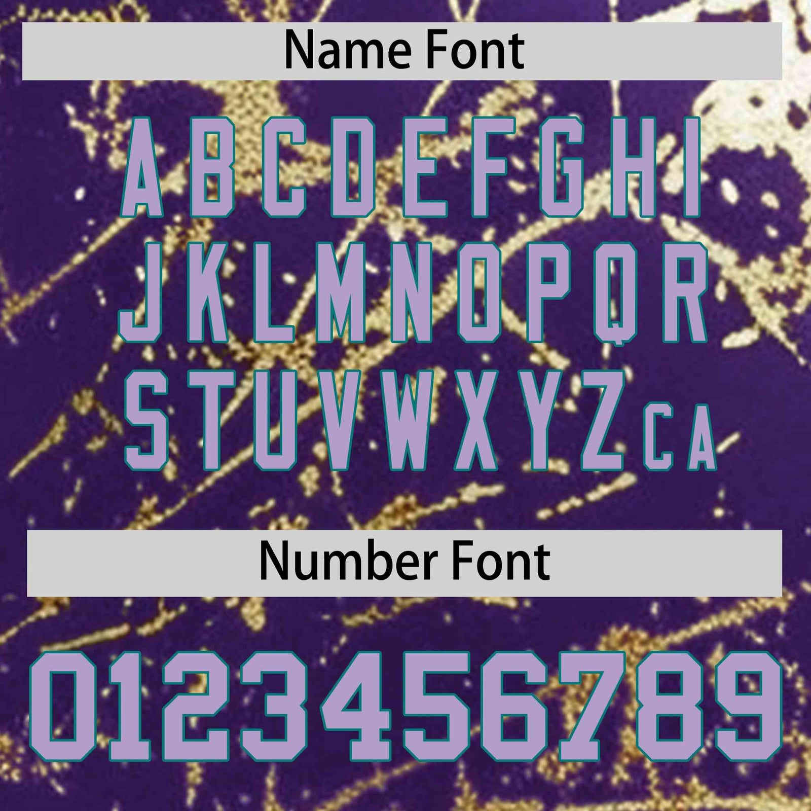 Custom Purple Light Purple Metallic Gold Splatter Breathable&Wrinkle-Resistant Baseball Jersey