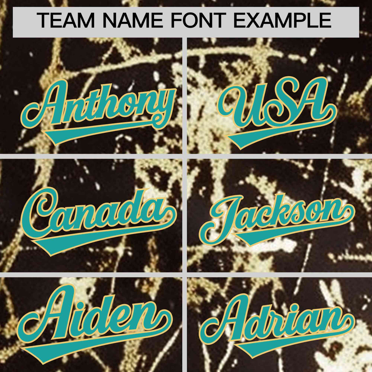 Custom Brown Aqua Metallic Gold Splatter Breathable&amp;Wrinkle-Resistant Baseball Jersey| KXKSHOP