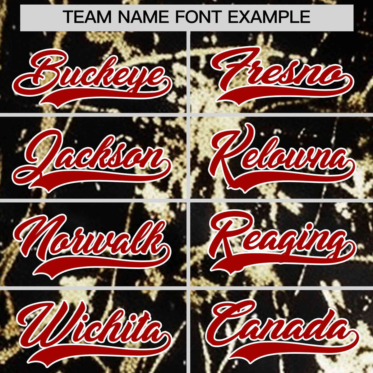 Custom Black Red Metallic Gold Splatter Breathable&amp;Wrinkle-Resistant Baseball Jersey