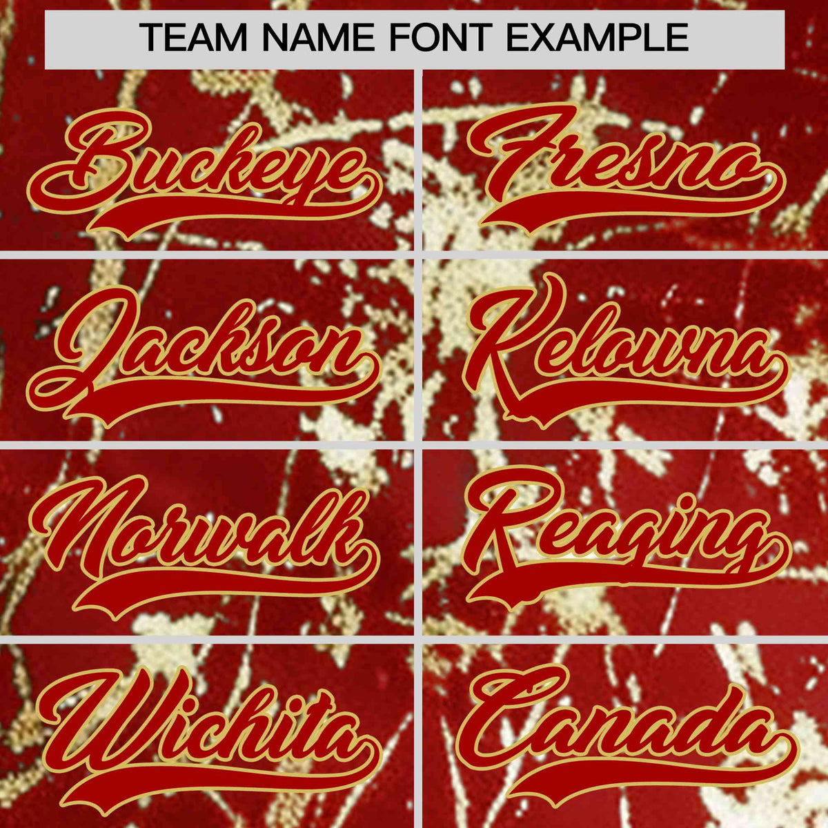 Custom Red Old Gold Metallic Gold Splatter Breathable&amp;Wrinkle-Resistant Baseball Jersey