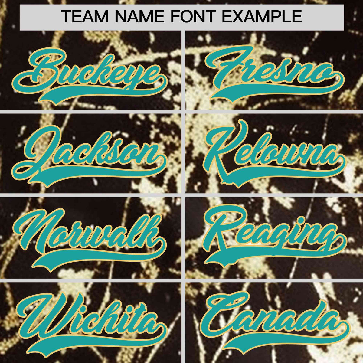 Custom Brown Aqua Metallic Gold Splatter Breathable&amp;Wrinkle-Resistant Baseball Jersey