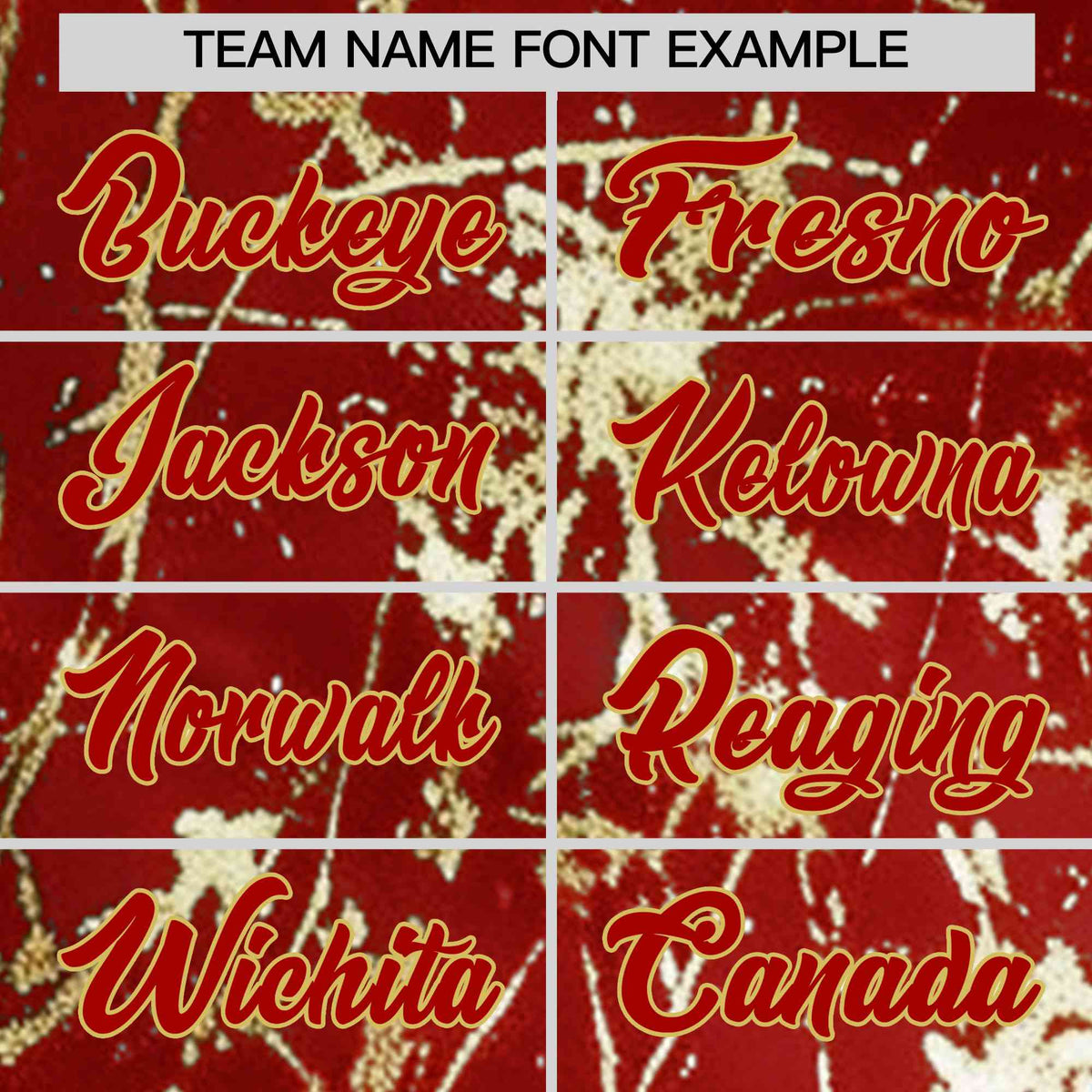 Custom Red Old Gold Metallic Gold Splatter Breathable&amp;Wrinkle-Resistant Baseball Jersey