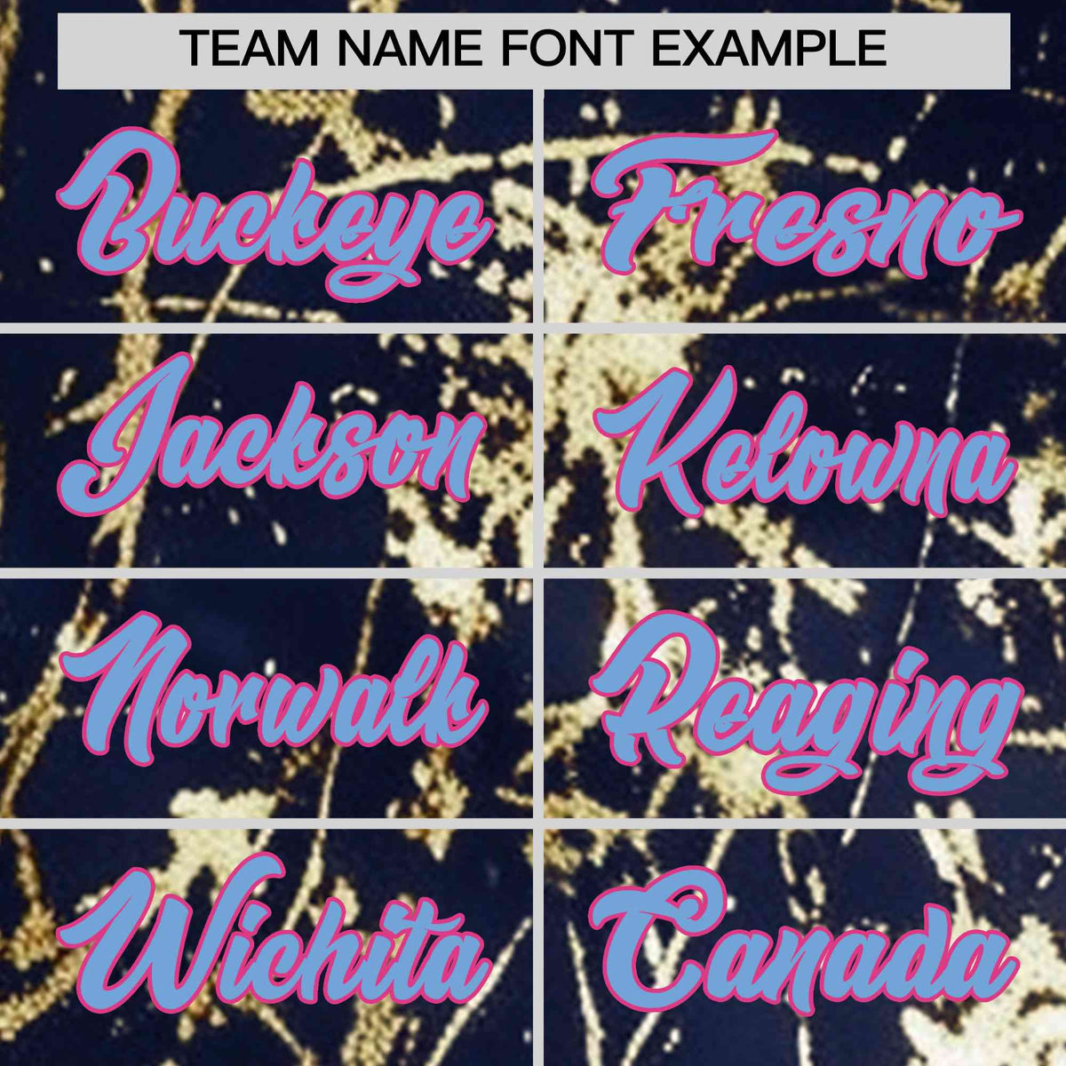 Custom Navy Powder Blue Black&amp;Gold Marble Print Clubwear Party Streetwear Baseball Jersey