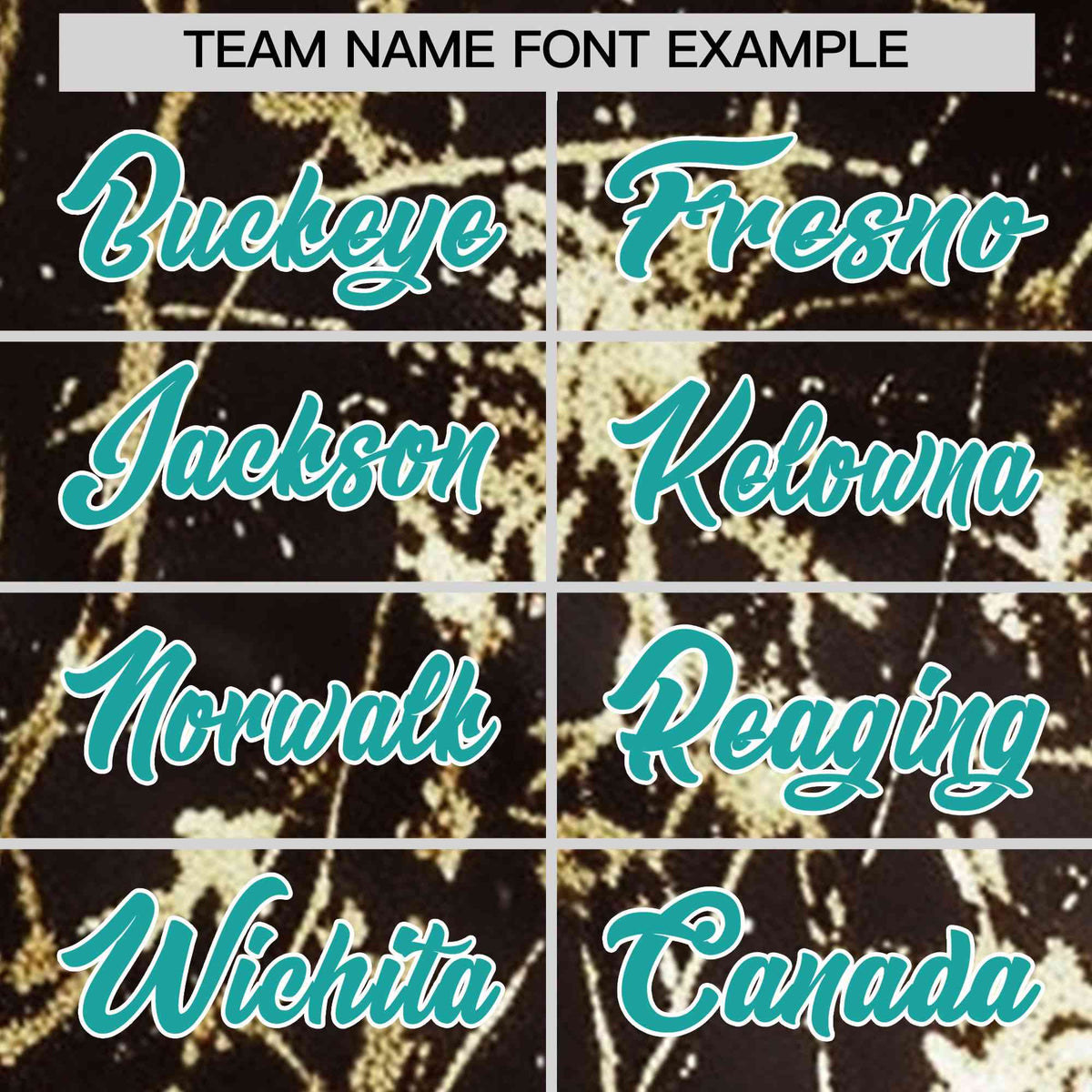 Custom Brown Aqua Metallic Gold Splatter Urban Streetwear Baseball Jersey