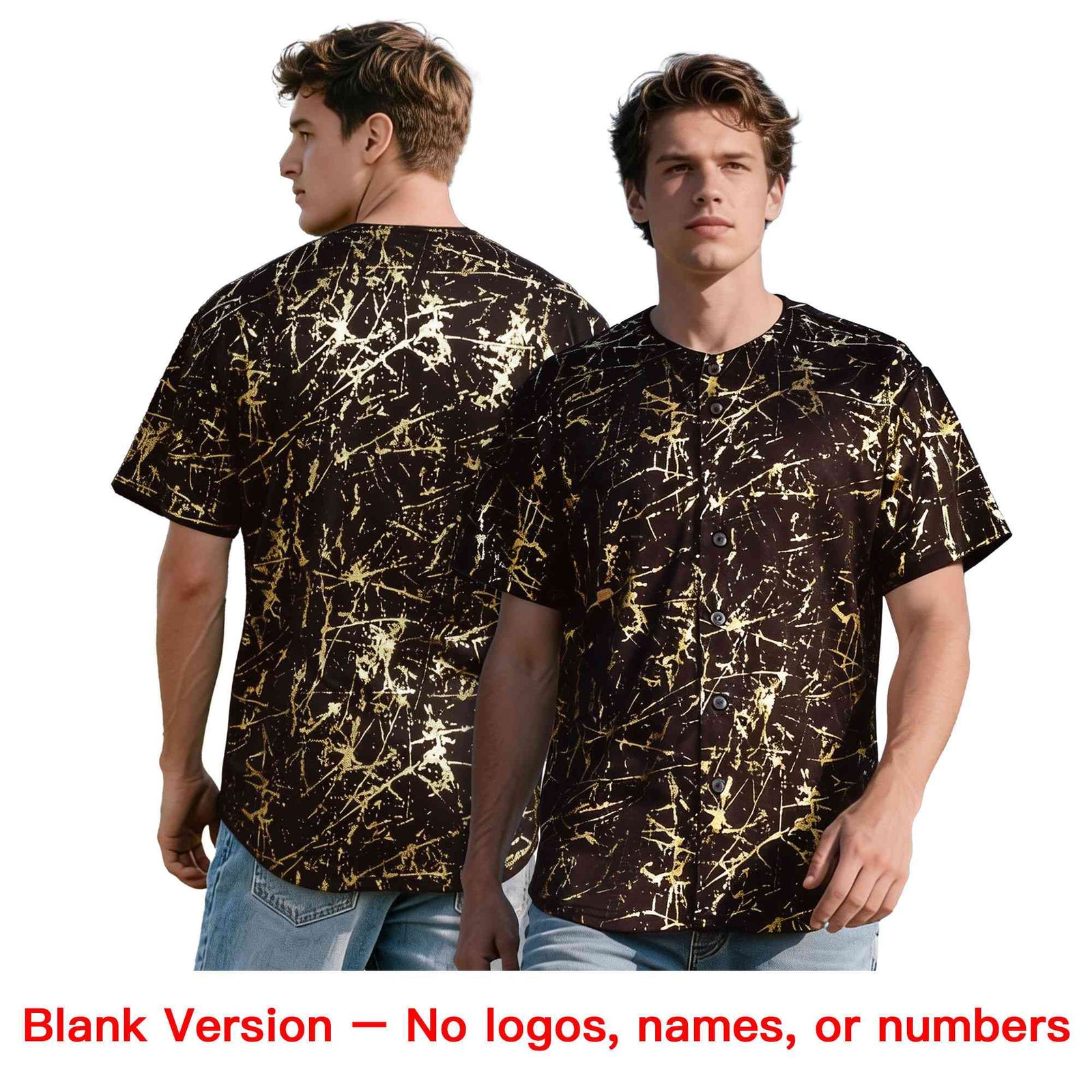 Custom Crimson White Black&Shiny Gold Cracked Foil Breathable Mesh Streetwear Baseball Jersey
