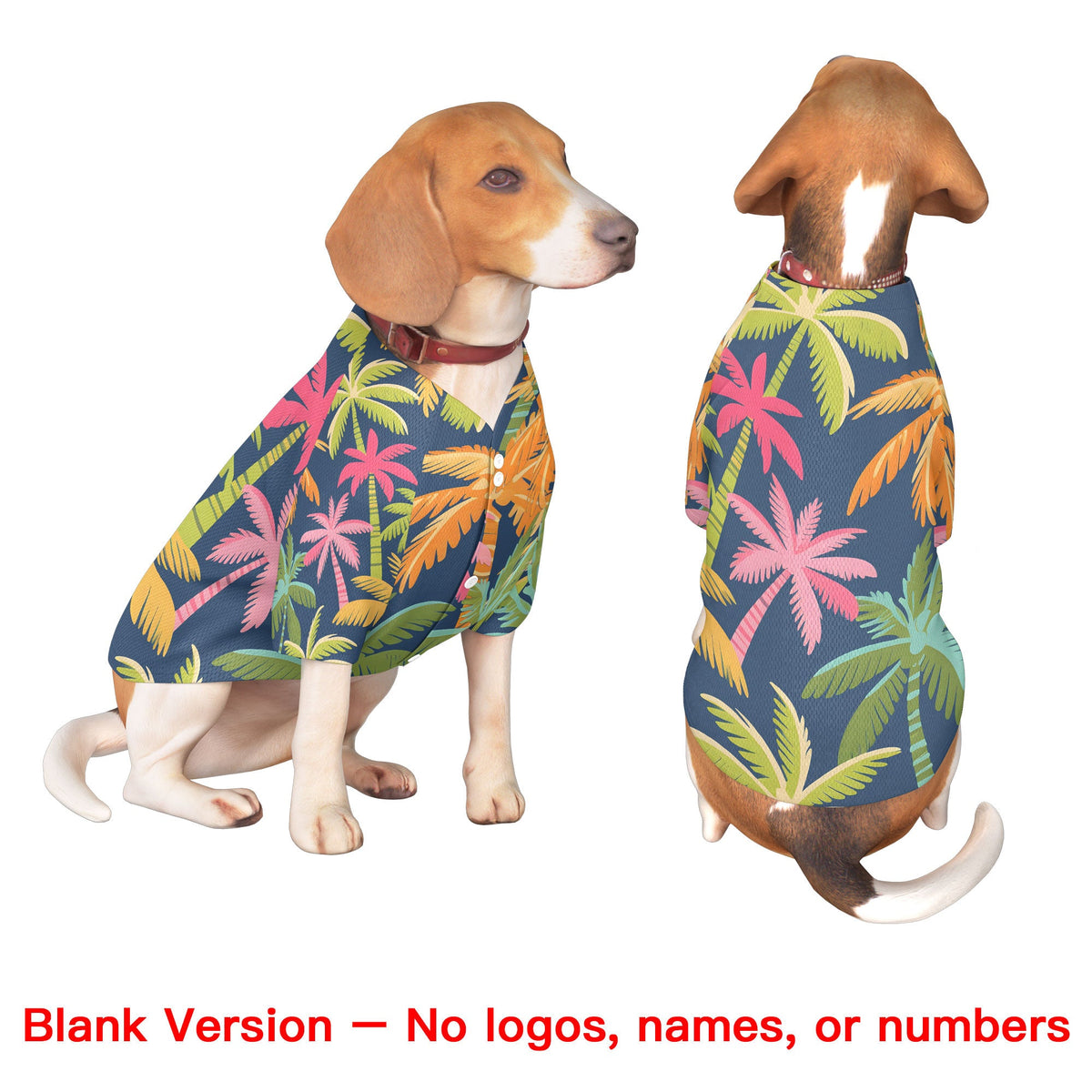 Custom Royal White Hawaiian Style Graffiti Pattern Dog Jersey| KXKSHOP