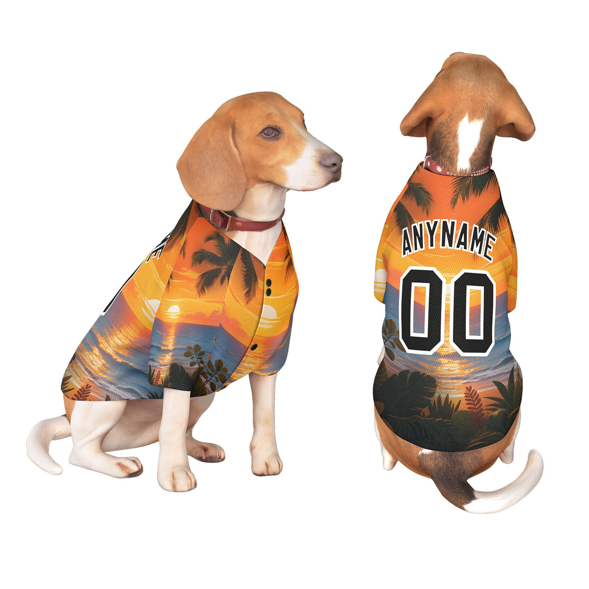Custom Black White Hawaiian Style Graffiti Pattern Dog Jersey| KXKSHOP