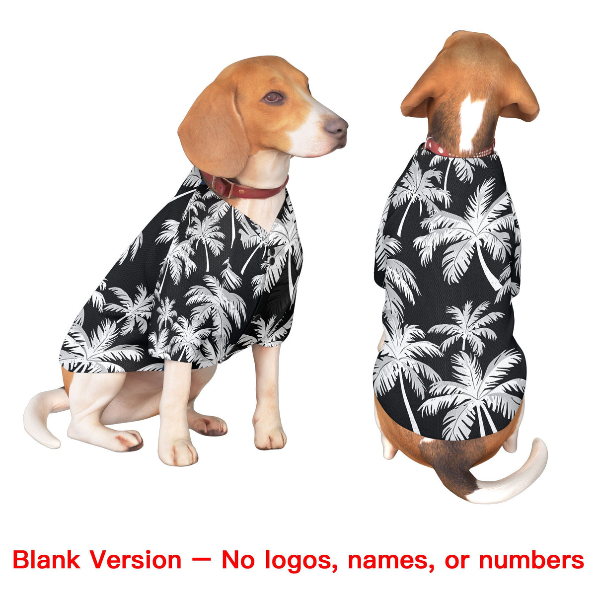 Custom White Black Hawaiian Style Graffiti Pattern Dog Jersey| KXKSHOP