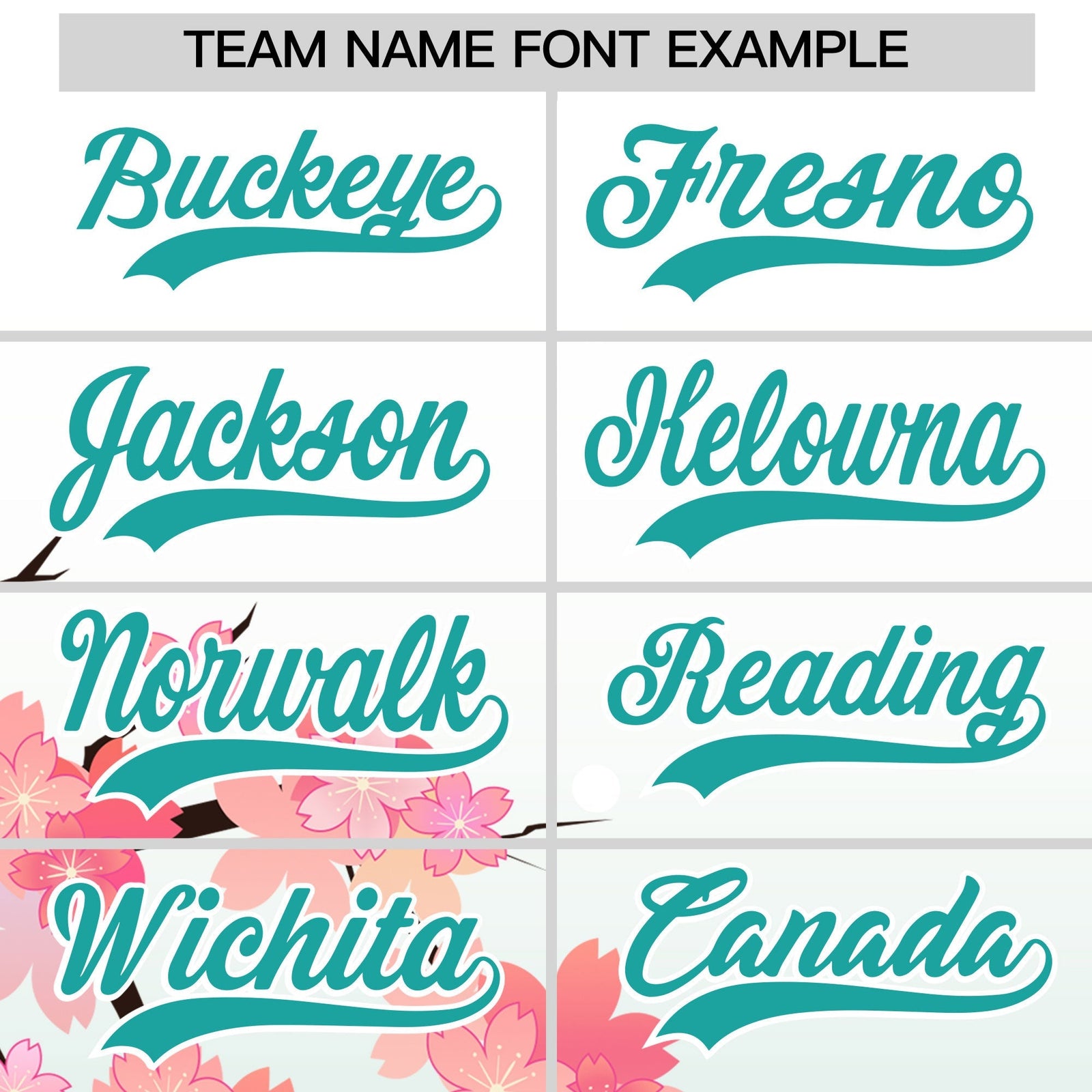 Custom Hooded Baseball Jersey | Pink Aqua Cherry Blossom Personalized Name & Number Sport Jersey