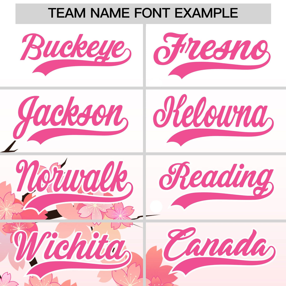 Custom Hooded Baseball Jersey | Pink White Cherry Blossom Personalized Name &amp; Number Sport Jersey