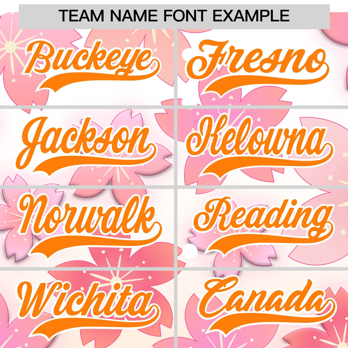 Custom Hooded Baseball Jersey | Pink Orange Cherry Blossom Moisture-Wicking Jersey for Men &amp; Women