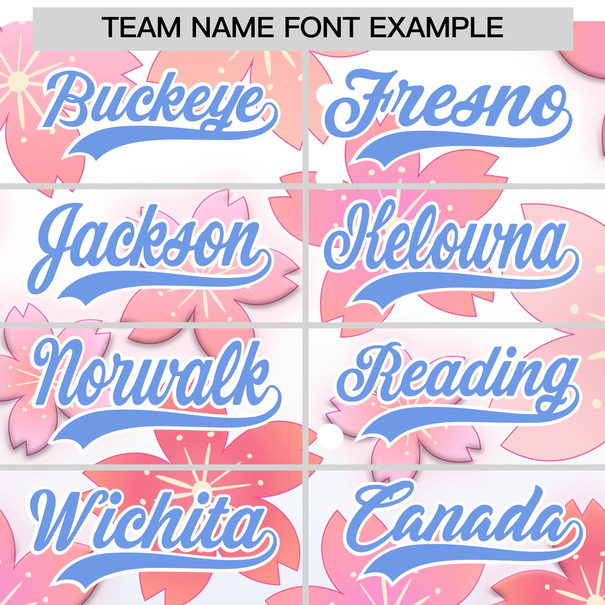 Custom Hooded Baseball Jersey | Pink Light Blue Cherry Blossom Personalized Name &amp; Number Sport Jersey