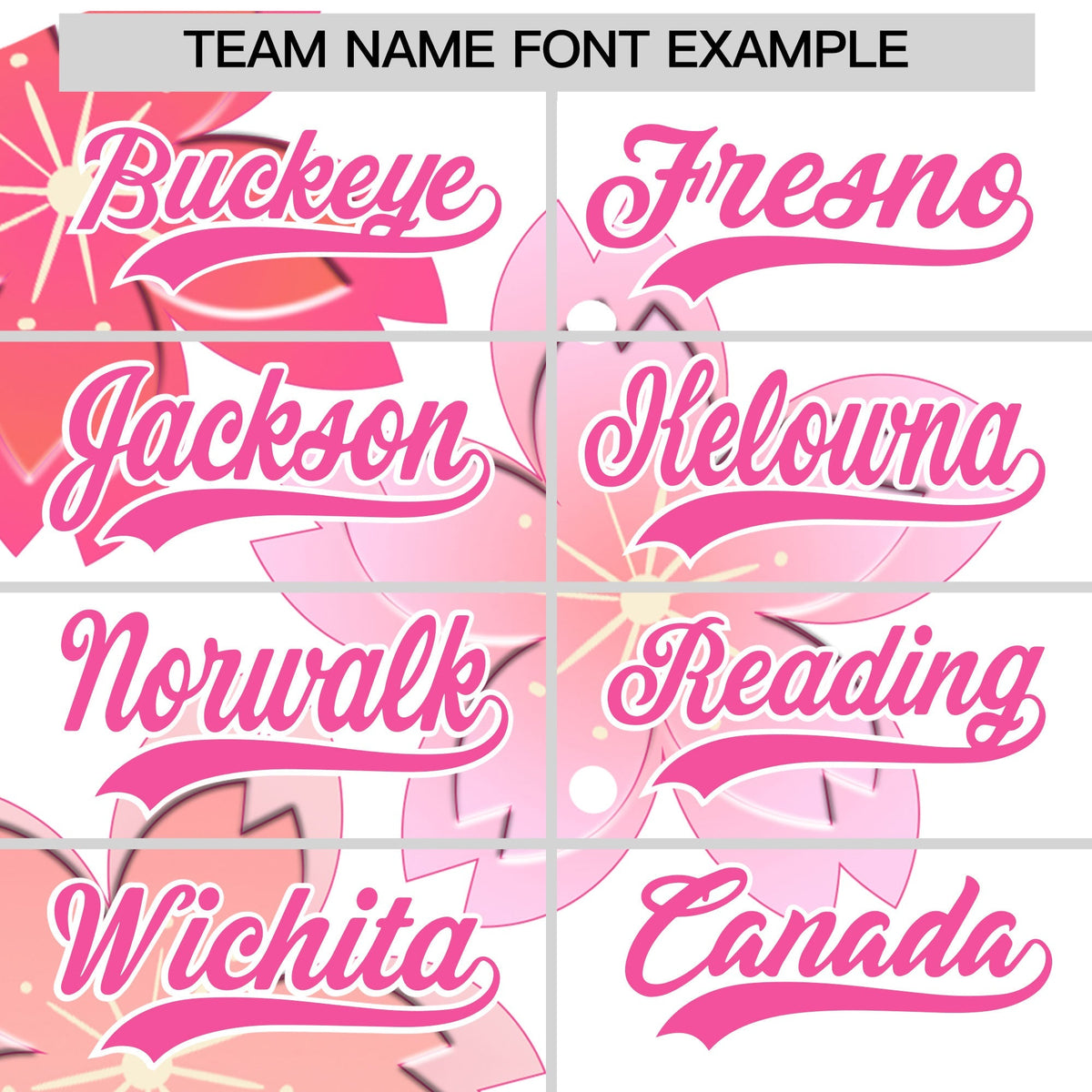 Custom Hooded Baseball Jersey | Pink White Cherry Blossom Personalized Name &amp; Number Sport Jersey