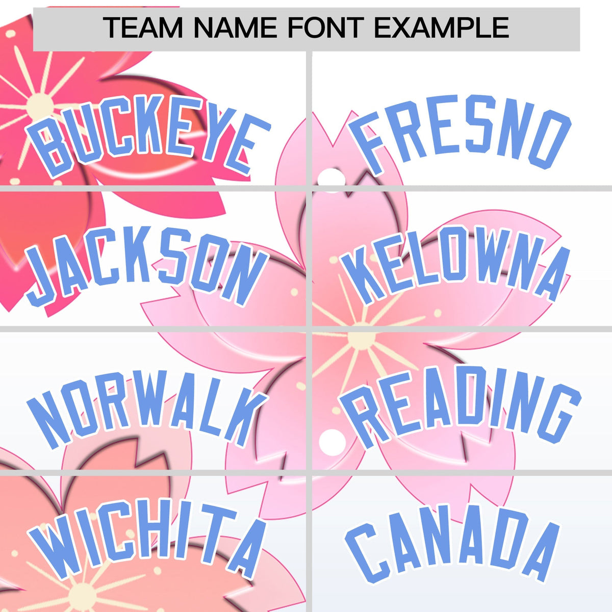 Custom Hooded Baseball Jersey | Pink Light Blue Cherry Blossom Personalized Name &amp; Number Sport Jersey