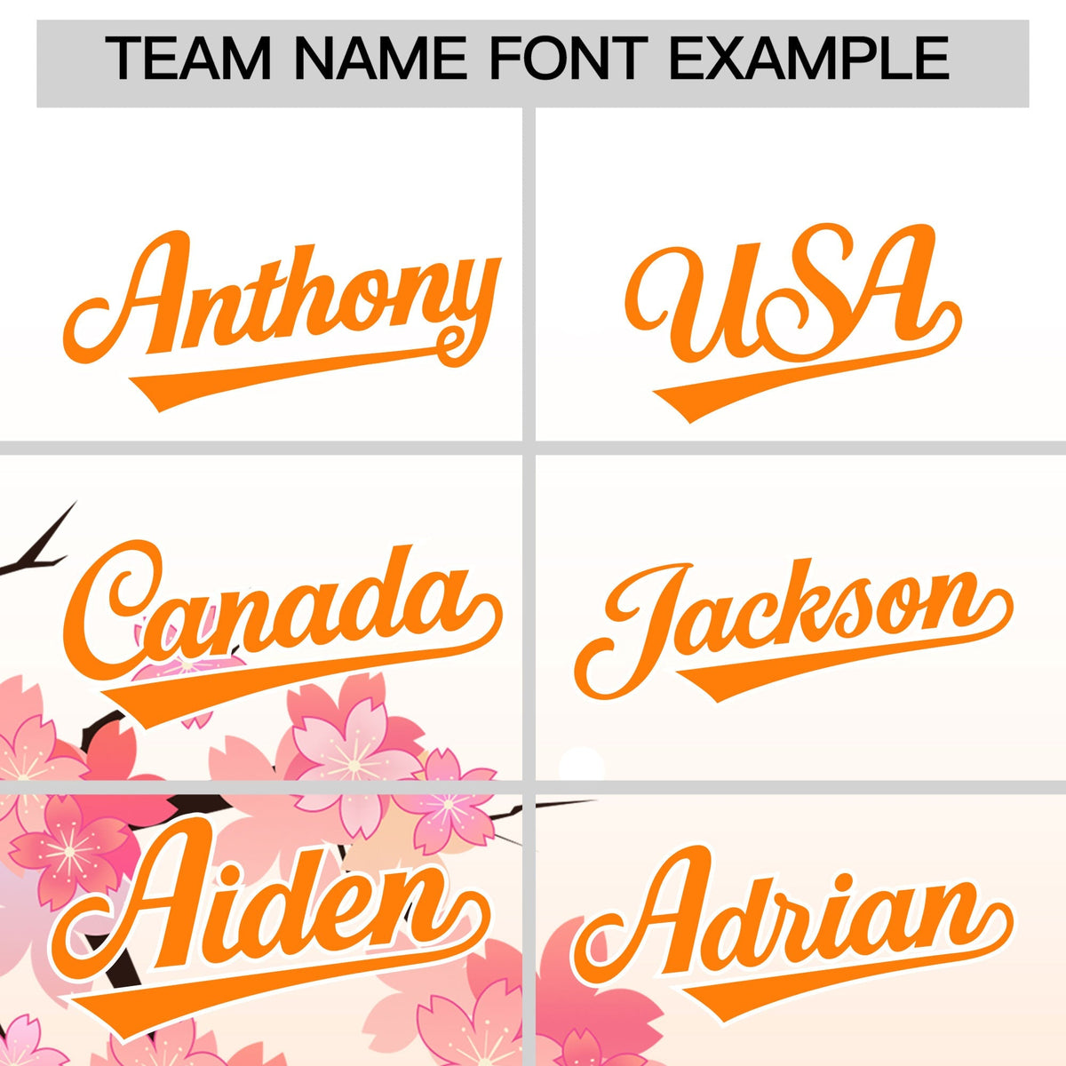 Custom Hooded Baseball Jersey | Pink Orange Cherry Blossom Personalized Name &amp; Number Sport Jersey