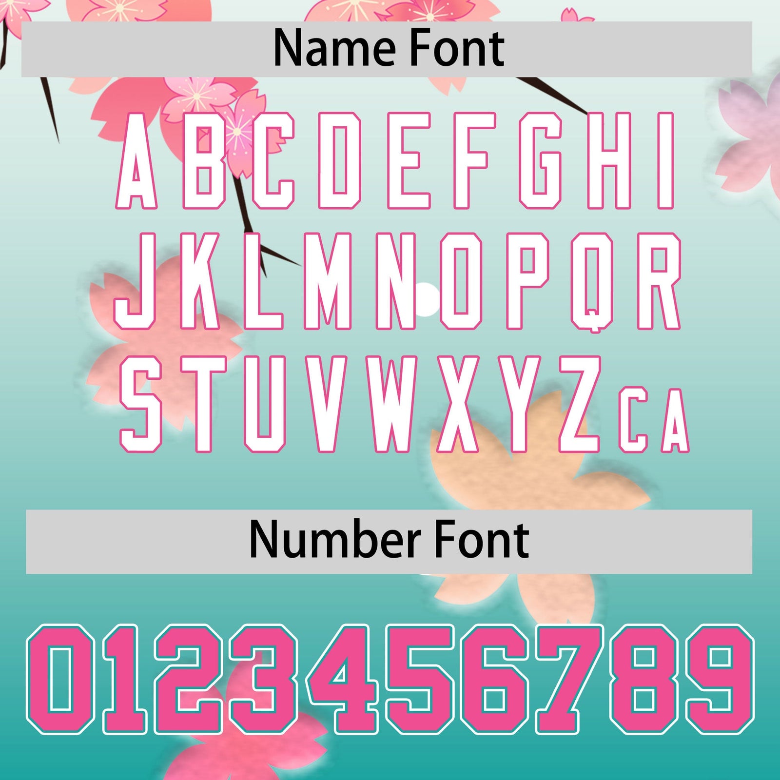 Custom Hooded Baseball Jersey | Pink Aqua Cherry Blossom Personalized Name & Number Sport Jersey