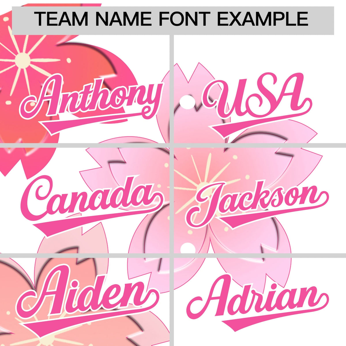 Custom Hooded Baseball Jersey | Pink White Cherry Blossom Personalized Name &amp; Number Sport Jersey