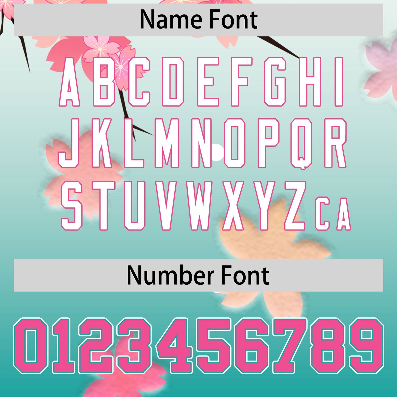 Custom Hooded Baseball Jersey | Pink Aqua Cherry Blossom Personalized Name & Number Sport Jersey