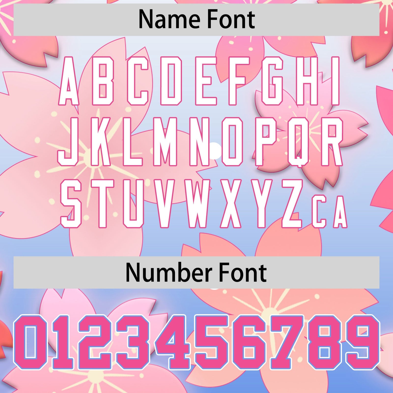 Custom Hooded Baseball Jersey | Pink Light Blue Cherry Blossom Personalized Name & Number Sport Jersey