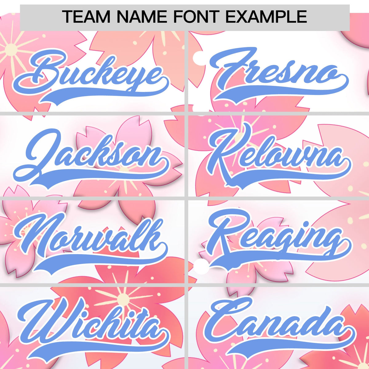 Custom Hooded Baseball Jersey | Pink Light Blue Cherry Blossom Personalized Name &amp; Number Sport Jersey