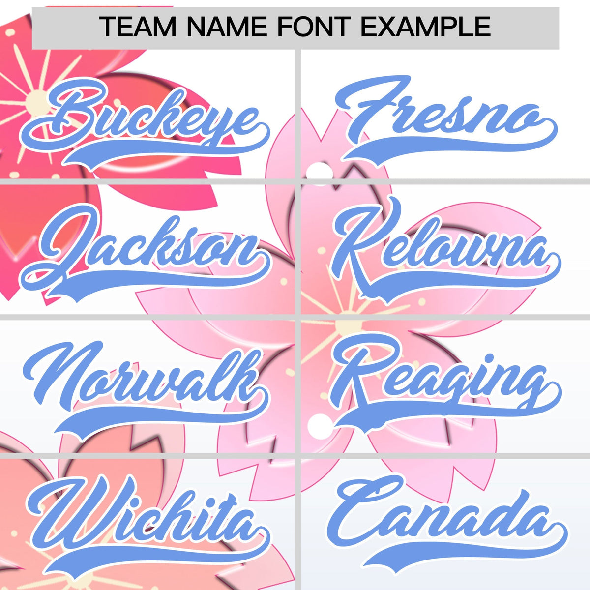 Custom Hooded Baseball Jersey | Pink Light Blue Cherry Blossom Personalized Name &amp; Number Sport Jersey