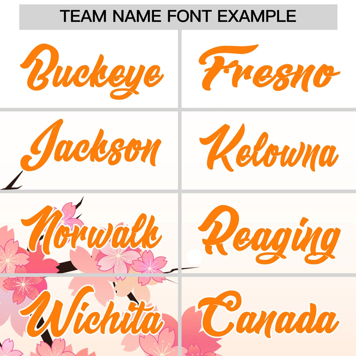 Custom Hooded Baseball Jersey | Pink Orange Cherry Blossom Personalized Name &amp; Number Sport Jersey