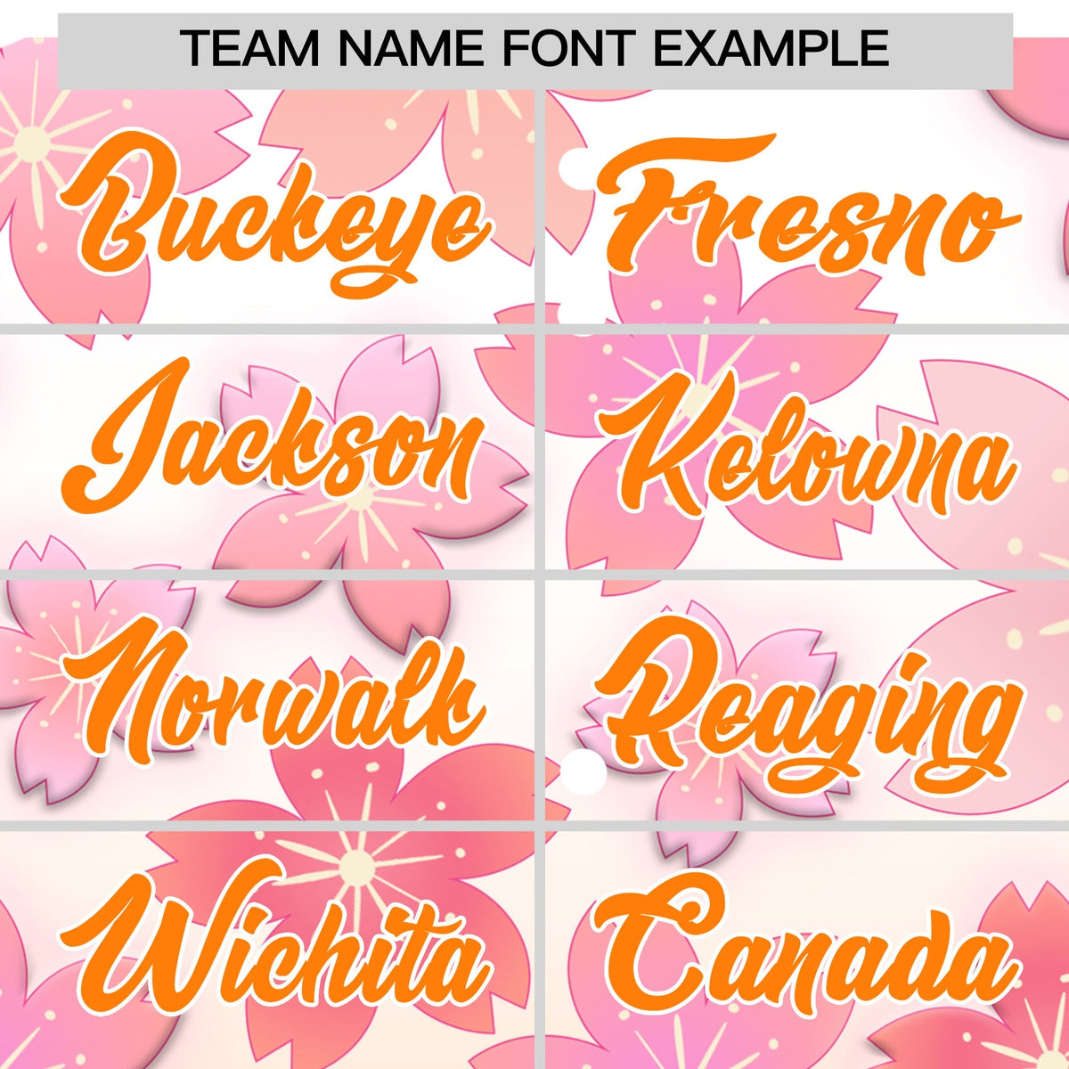 Custom Hooded Baseball Jersey | Pink Orange Cherry Blossom Moisture-Wicking Jersey for Men &amp; Women