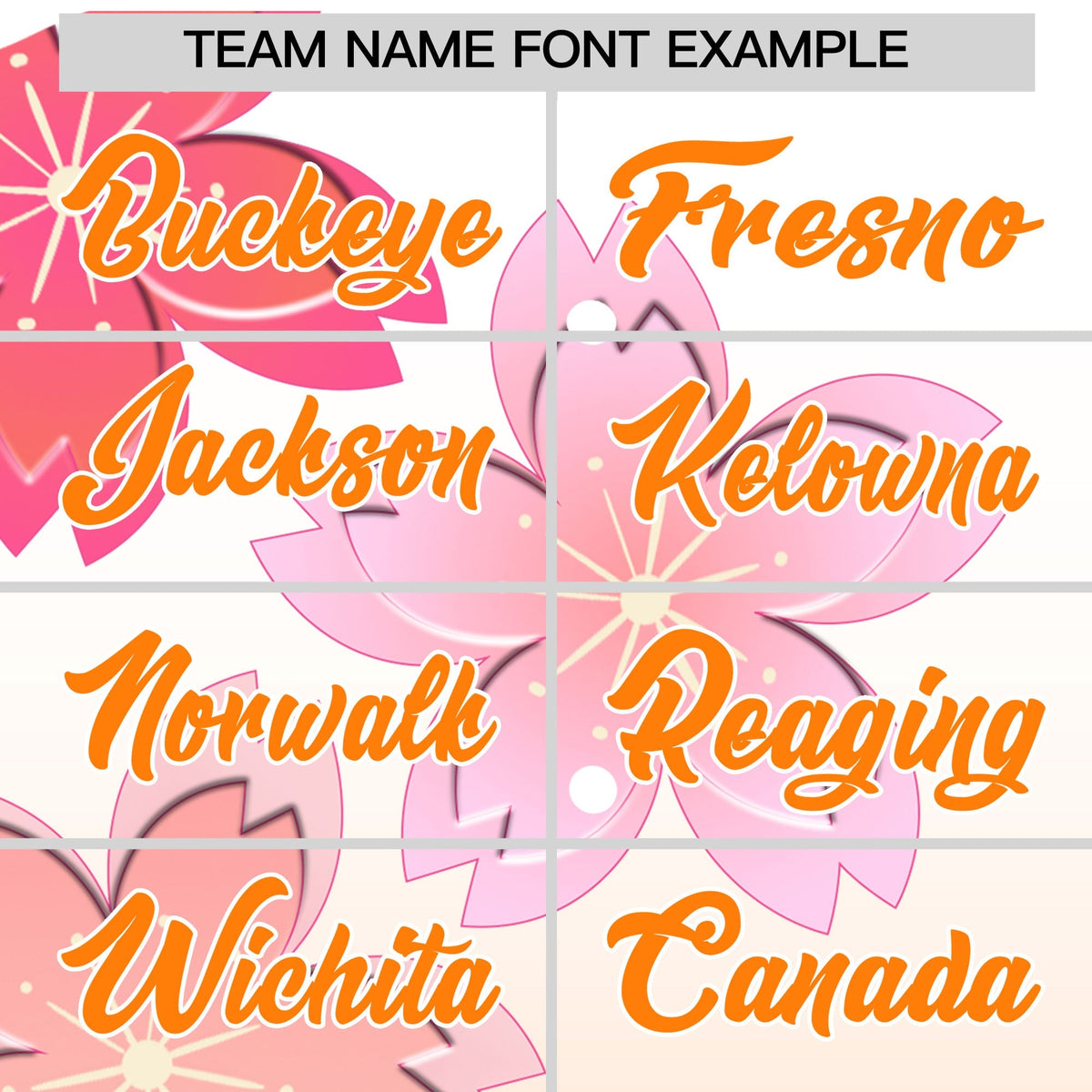 Custom Hooded Baseball Jersey | Pink Orange Cherry Blossom Moisture-Wicking Jersey for Men &amp; Women