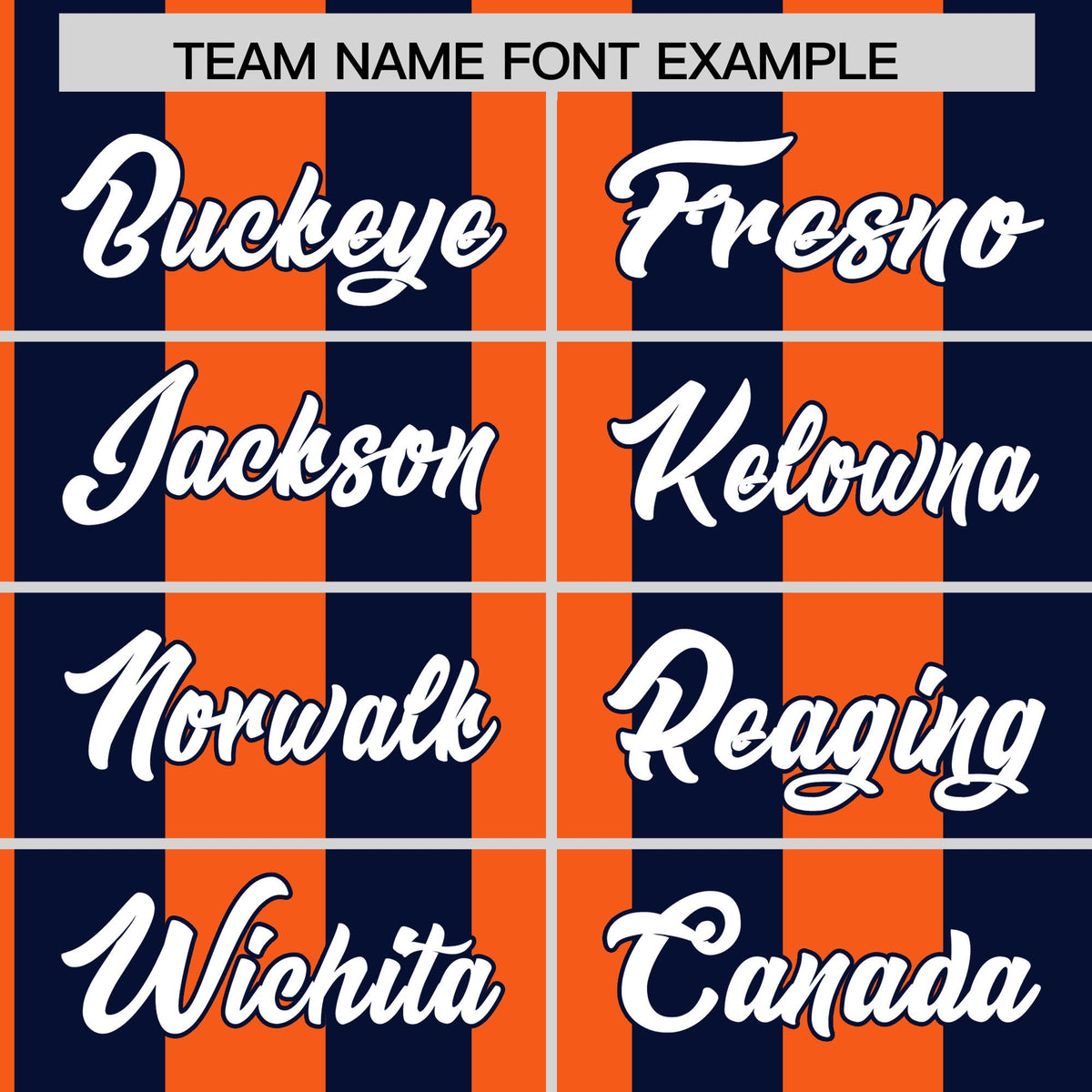 Custom Navy Orange Stripe Fashion Authentic Two-Button Baseball Jersey